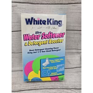 New VTG White King Ultra Softener & Detergent Booster Powder 77oz Open Box